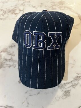 OBX outer banks Navy Pinstripe Baseball Cap